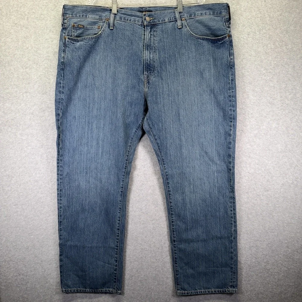 Polo Ralph Lauren Jeans Mens 44x30 Blue Hampton Relaxed Straight Denim Casual